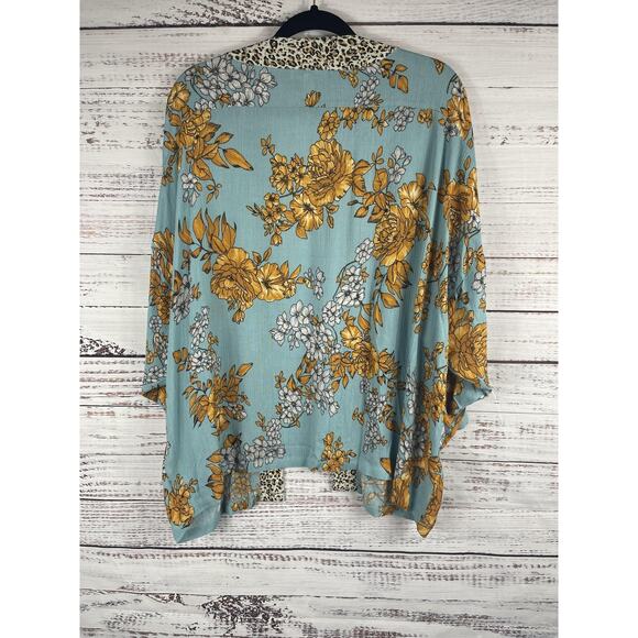 Andersen & Lauth Kimono Womens One Size Floral Open Cardigan Boho Chic Lightweig - Picture 7 of 8